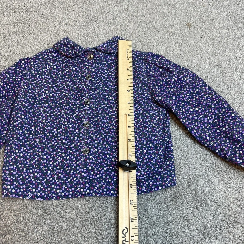 Vintage Polly Flinders‎ Shirt Girls 4T Peter Pan Collar Long Sleeve Made in USA